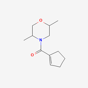 molecular formula C12H19NO2 B7630601 Cyclopenten-1-yl-(2,5-dimethylmorpholin-4-yl)methanone 