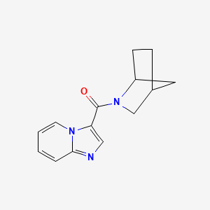 molecular formula C14H15N3O B7630613 2-Azabicyclo[2.2.1]heptan-2-yl(imidazo[1,2-a]pyridin-3-yl)methanone 