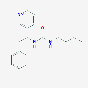 molecular formula C18H22FN3O B7630653 1-(3-Fluoropropyl)-3-[2-(4-methylphenyl)-1-pyridin-3-ylethyl]urea 