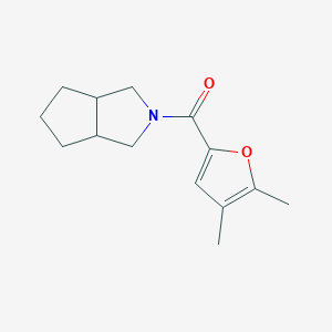molecular formula C14H19NO2 B7630662 3,3a,4,5,6,6a-hexahydro-1H-cyclopenta[c]pyrrol-2-yl-(4,5-dimethylfuran-2-yl)methanone 