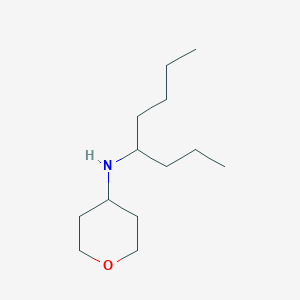 molecular formula C13H27NO B7630675 N-octan-4-yloxan-4-amine 
