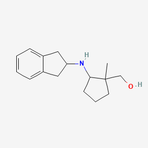 molecular formula C16H23NO B7630701 [2-(2,3-dihydro-1H-inden-2-ylamino)-1-methylcyclopentyl]methanol 
