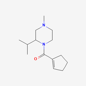 molecular formula C14H24N2O B7630705 Cyclopenten-1-yl-(4-methyl-2-propan-2-ylpiperazin-1-yl)methanone 