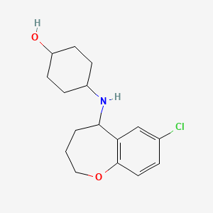 molecular formula C16H22ClNO2 B7630717 4-[(7-Chloro-2,3,4,5-tetrahydro-1-benzoxepin-5-yl)amino]cyclohexan-1-ol 