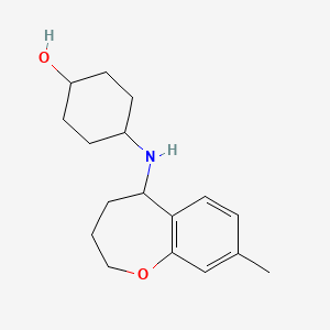 molecular formula C17H25NO2 B7630730 4-[(8-Methyl-2,3,4,5-tetrahydro-1-benzoxepin-5-yl)amino]cyclohexan-1-ol 