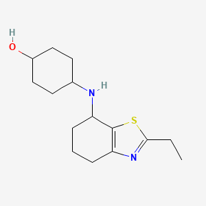 molecular formula C15H24N2OS B7630749 4-[(2-Ethyl-4,5,6,7-tetrahydro-1,3-benzothiazol-7-yl)amino]cyclohexan-1-ol 