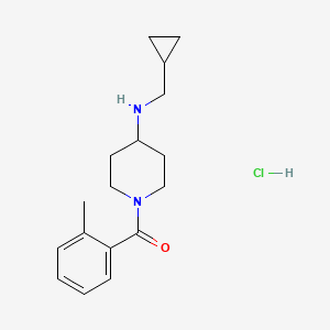 molecular formula C17H25ClN2O B7630762 [4-(Cyclopropylmethylamino)piperidin-1-yl]-(2-methylphenyl)methanone;hydrochloride 