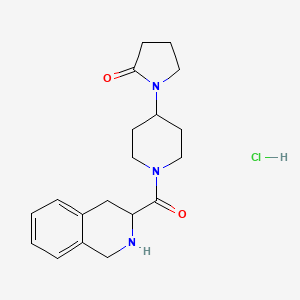 molecular formula C19H26ClN3O2 B7630767 1-[1-(1,2,3,4-Tetrahydroisoquinoline-3-carbonyl)piperidin-4-yl]pyrrolidin-2-one;hydrochloride 