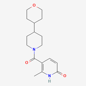 molecular formula C17H24N2O3 B7630775 6-methyl-5-[4-(oxan-4-yl)piperidine-1-carbonyl]-1H-pyridin-2-one 