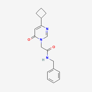 molecular formula C17H19N3O2 B7630794 N-benzyl-2-(4-cyclobutyl-6-oxopyrimidin-1-yl)acetamide 