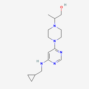 molecular formula C15H25N5O B7630806 2-[4-[6-(Cyclopropylmethylamino)pyrimidin-4-yl]piperazin-1-yl]propan-1-ol 