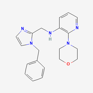 molecular formula C20H23N5O B7630814 N-[(1-benzylimidazol-2-yl)methyl]-2-morpholin-4-ylpyridin-3-amine 