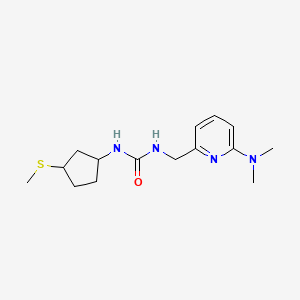 molecular formula C15H24N4OS B7630818 1-[[6-(Dimethylamino)pyridin-2-yl]methyl]-3-(3-methylsulfanylcyclopentyl)urea 
