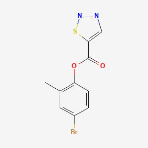 molecular formula C10H7BrN2O2S B7630821 (4-Bromo-2-methylphenyl) thiadiazole-5-carboxylate 