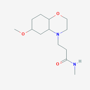 molecular formula C13H24N2O3 B7630832 3-(6-methoxy-2,3,4a,5,6,7,8,8a-octahydrobenzo[b][1,4]oxazin-4-yl)-N-methylpropanamide 