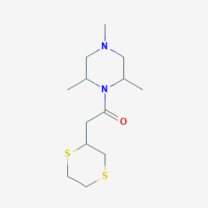 molecular formula C13H24N2OS2 B7630837 2-(1,4-Dithian-2-yl)-1-(2,4,6-trimethylpiperazin-1-yl)ethanone 