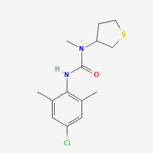 molecular formula C14H19ClN2OS B7630848 3-(4-Chloro-2,6-dimethylphenyl)-1-methyl-1-(thiolan-3-yl)urea 
