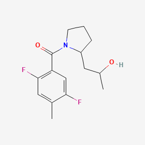 molecular formula C15H19F2NO2 B7630879 (2,5-Difluoro-4-methylphenyl)-[2-(2-hydroxypropyl)pyrrolidin-1-yl]methanone 