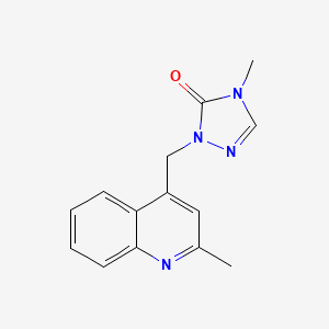 molecular formula C14H14N4O B7630885 4-Methyl-2-[(2-methylquinolin-4-yl)methyl]-1,2,4-triazol-3-one 