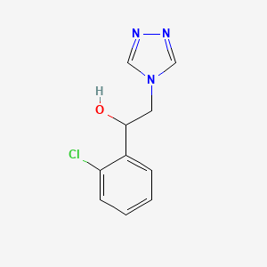 molecular formula C10H10ClN3O B7630886 1-(2-Chlorophenyl)-2-(1,2,4-triazol-4-yl)ethanol 