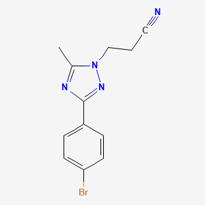 molecular formula C12H11BrN4 B7630890 3-[3-(4-Bromophenyl)-5-methyl-1,2,4-triazol-1-yl]propanenitrile 