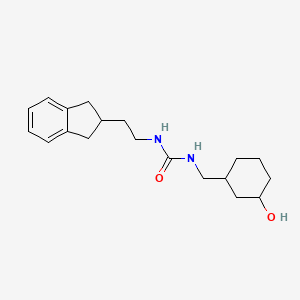 molecular formula C19H28N2O2 B7630892 1-[2-(2,3-dihydro-1H-inden-2-yl)ethyl]-3-[(3-hydroxycyclohexyl)methyl]urea 