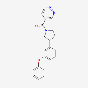 [3-(3-Phenoxyphenyl)pyrrolidin-1-yl]-pyridazin-4-ylmethanone