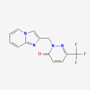 molecular formula C13H9F3N4O B7630896 2-(Imidazo[1,2-a]pyridin-2-ylmethyl)-6-(trifluoromethyl)pyridazin-3-one 