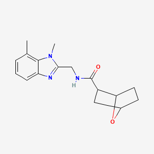 molecular formula C17H21N3O2 B7630916 N-[(1,7-dimethylbenzimidazol-2-yl)methyl]-7-oxabicyclo[2.2.1]heptane-2-carboxamide 