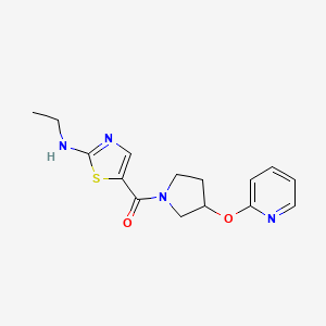 molecular formula C15H18N4O2S B7630944 [2-(Ethylamino)-1,3-thiazol-5-yl]-(3-pyridin-2-yloxypyrrolidin-1-yl)methanone 