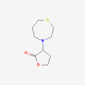 molecular formula C9H15NO2S B7631014 3-(1,4-Thiazepan-4-yl)oxolan-2-one 