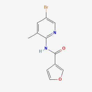 molecular formula C11H9BrN2O2 B7631021 N-(5-bromo-3-methylpyridin-2-yl)furan-3-carboxamide 