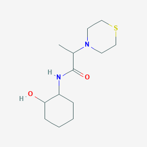 molecular formula C13H24N2O2S B7631025 N-(2-hydroxycyclohexyl)-2-thiomorpholin-4-ylpropanamide 