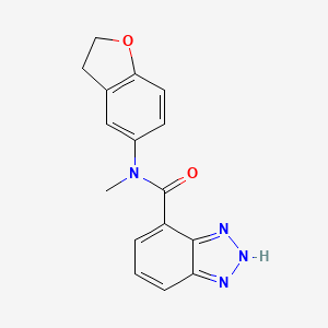 molecular formula C16H14N4O2 B7631038 N-(2,3-dihydro-1-benzofuran-5-yl)-N-methyl-2H-benzotriazole-4-carboxamide 