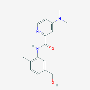 molecular formula C16H19N3O2 B7631053 4-(dimethylamino)-N-[5-(hydroxymethyl)-2-methylphenyl]pyridine-2-carboxamide 