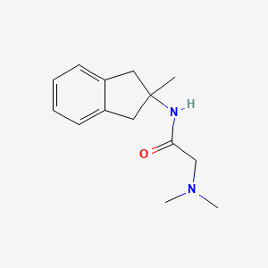molecular formula C14H20N2O B7631057 2-(dimethylamino)-N-(2-methyl-1,3-dihydroinden-2-yl)acetamide 