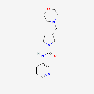 molecular formula C16H24N4O2 B7631073 N-(6-methylpyridin-3-yl)-3-(morpholin-4-ylmethyl)pyrrolidine-1-carboxamide 
