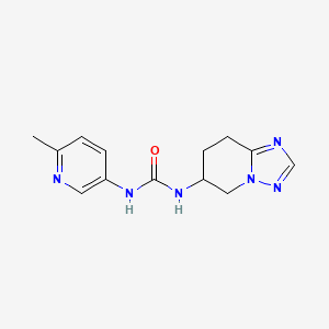 molecular formula C13H16N6O B7631087 1-(6-Methylpyridin-3-yl)-3-(5,6,7,8-tetrahydro-[1,2,4]triazolo[1,5-a]pyridin-6-yl)urea 