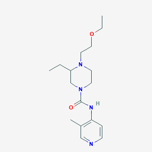 molecular formula C17H28N4O2 B7631091 4-(2-ethoxyethyl)-3-ethyl-N-(3-methylpyridin-4-yl)piperazine-1-carboxamide 