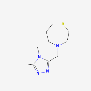 molecular formula C10H18N4S B7631101 4-[(4,5-Dimethyl-1,2,4-triazol-3-yl)methyl]-1,4-thiazepane 