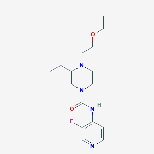 molecular formula C16H25FN4O2 B7631119 4-(2-ethoxyethyl)-3-ethyl-N-(3-fluoropyridin-4-yl)piperazine-1-carboxamide 