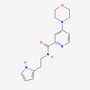 molecular formula C16H20N4O2 B7631158 4-morpholin-4-yl-N-[2-(1H-pyrrol-2-yl)ethyl]pyridine-2-carboxamide 