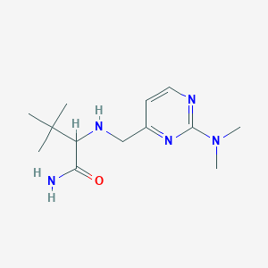 molecular formula C13H23N5O B7631175 2-[[2-(Dimethylamino)pyrimidin-4-yl]methylamino]-3,3-dimethylbutanamide 