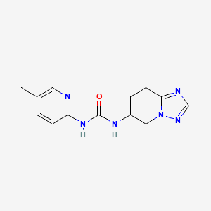 molecular formula C13H16N6O B7631196 1-(5-Methylpyridin-2-yl)-3-(5,6,7,8-tetrahydro-[1,2,4]triazolo[1,5-a]pyridin-6-yl)urea 