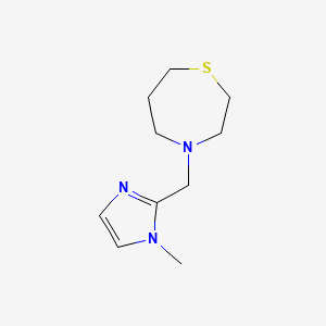 molecular formula C10H17N3S B7631200 4-[(1-Methylimidazol-2-yl)methyl]-1,4-thiazepane 