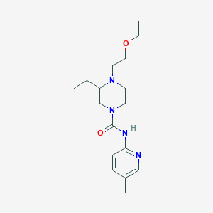 molecular formula C17H28N4O2 B7631202 4-(2-ethoxyethyl)-3-ethyl-N-(5-methylpyridin-2-yl)piperazine-1-carboxamide 