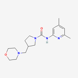 molecular formula C17H26N4O2 B7631222 N-(4,6-dimethylpyridin-2-yl)-3-(morpholin-4-ylmethyl)pyrrolidine-1-carboxamide 