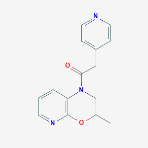 molecular formula C15H15N3O2 B7631249 1-(3-Methyl-2,3-dihydropyrido[2,3-b][1,4]oxazin-1-yl)-2-pyridin-4-ylethanone 