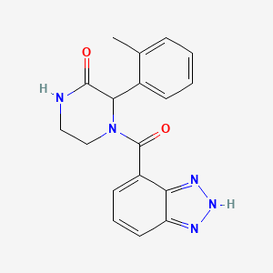 4-(2H-benzotriazole-4-carbonyl)-3-(2-methylphenyl)piperazin-2-one