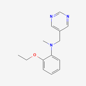 molecular formula C14H17N3O B7631256 2-ethoxy-N-methyl-N-(pyrimidin-5-ylmethyl)aniline 